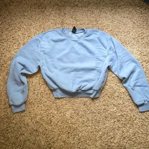 Baby Blue Cropped Crewneck